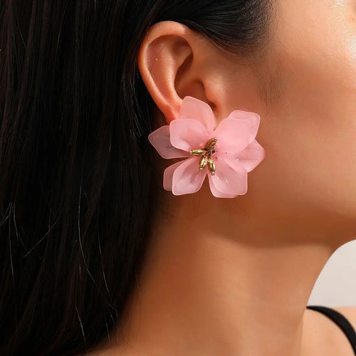 Acrylic Big Flower Earrings